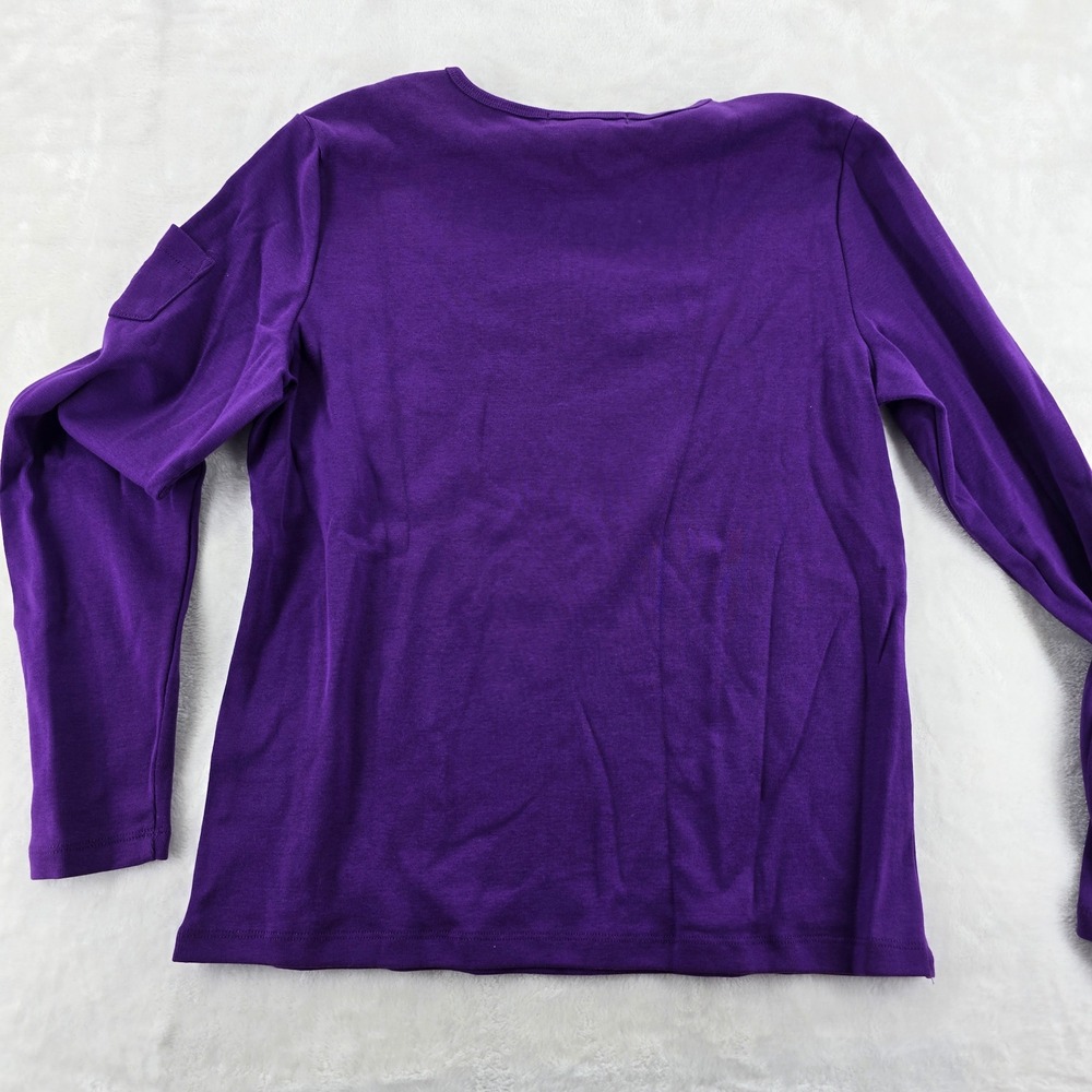 Lauren Ralph Lauren Top Womens PL Long Sleeve Tee Purple Magenta Lot of 2 NWT - Picture 15 of 16